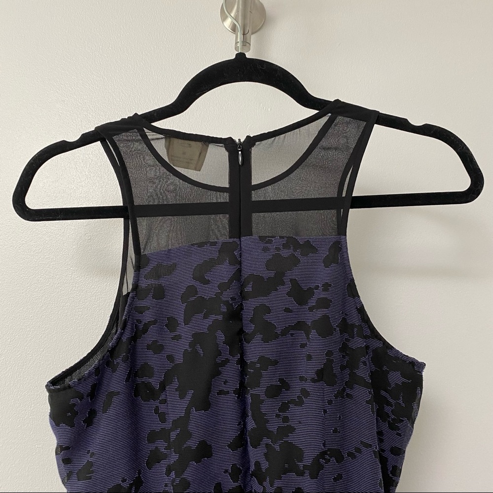 UO Pins and Needles Spring Winter Casual Chic Mesh Sheer Mini Dress Blue - Picture 4 of 9
